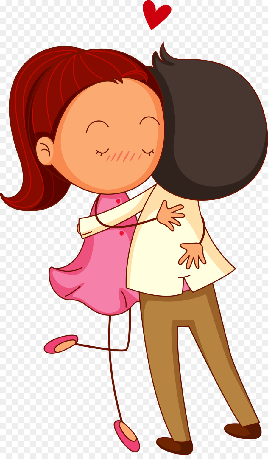 Hug Cartoon Drawing Illustration Couple hugging png download 2244*