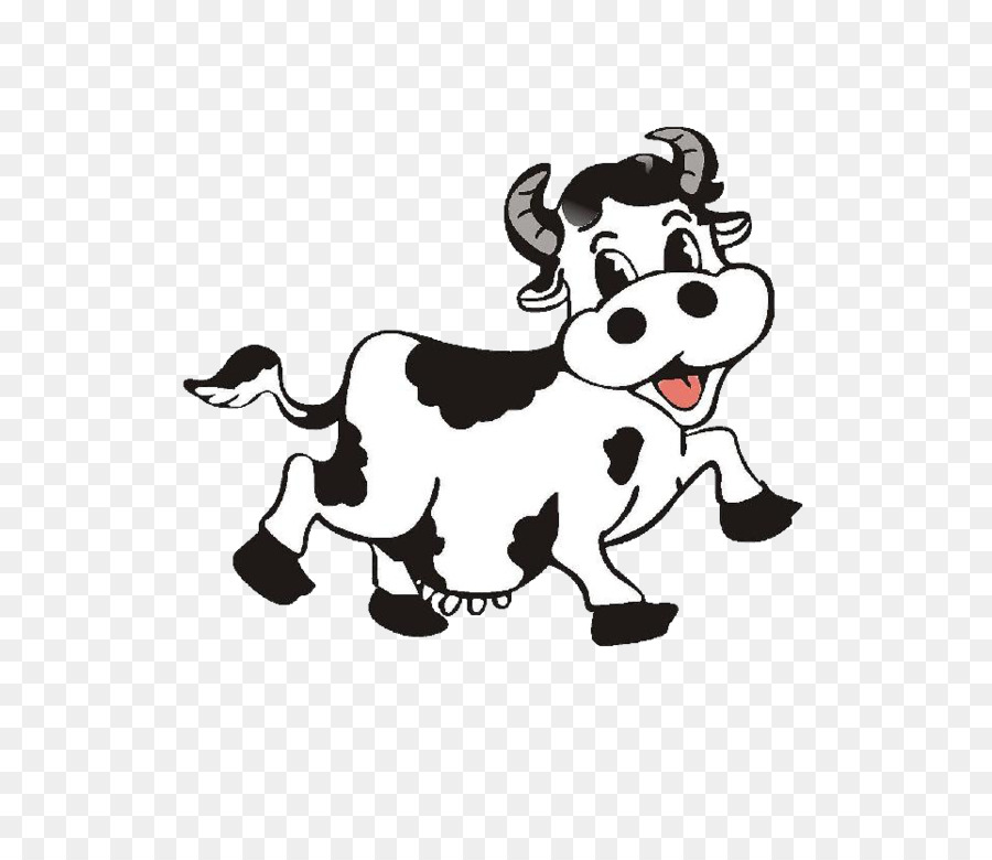 Cattle Milk Cartoon - Dairy cow png download - 962*814 - Free