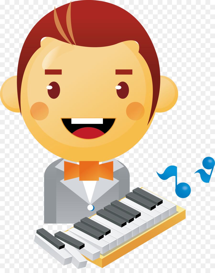 Kartun Piano Download Ilustrasi Anak Kecil Bermain Piano Unduh