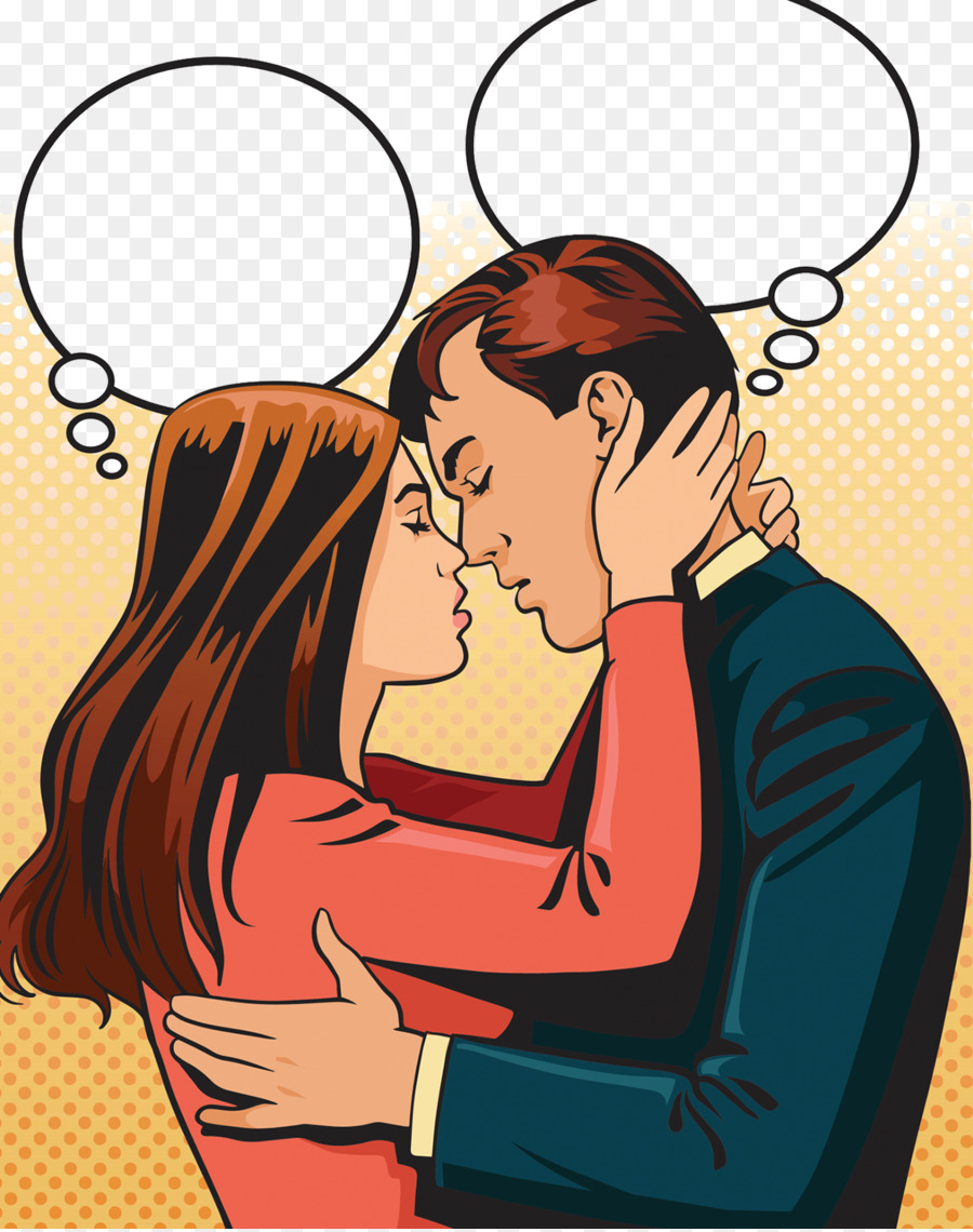 Ciuman Pasangan Hubungan Intim Ilustrasi Pasangan Berciuman