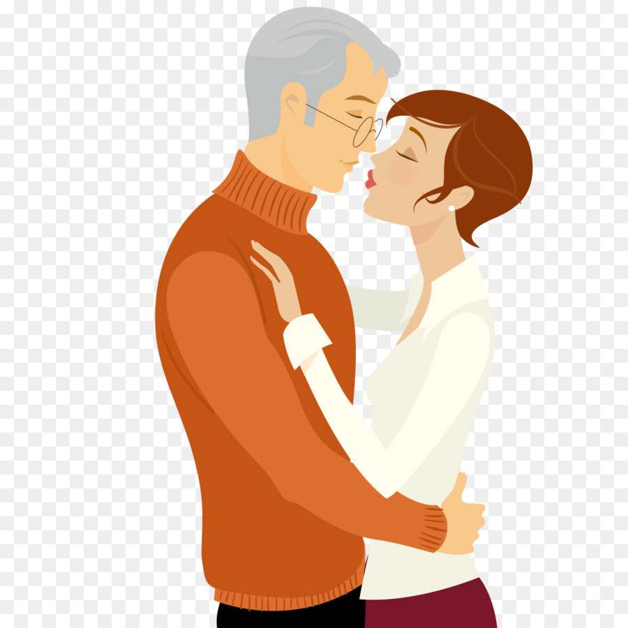 Kartun Lainnya Yang Signifikan Ciuman Ilustrasi Pasangan Emas