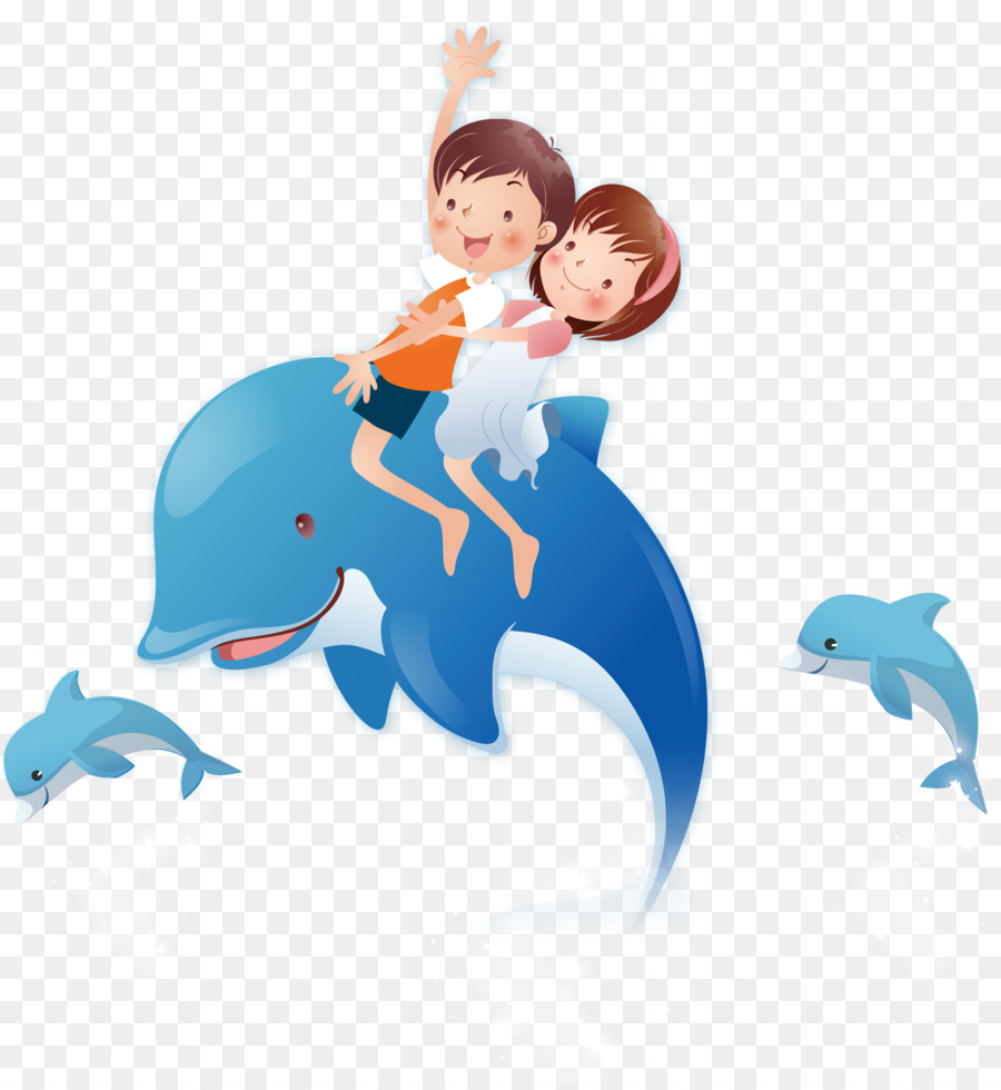 Kartun Cdr Ilustrasi Akuarium Ikan Lumba Lumba Unduh Biru Lumba