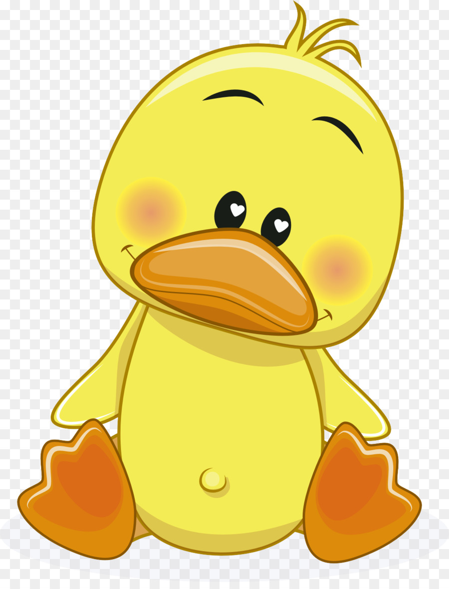 Donald Duck Cartoon Drawing - Vector cartoon little yellow duck 1080