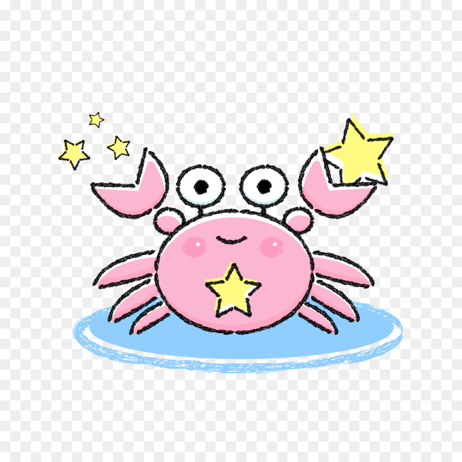 Konstelasi Kartun Zodiak Clip Art Kepiting Lucu Unduh Pink Seni