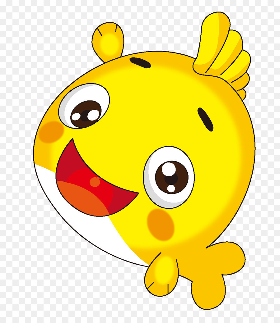 Yellow Smiley Fish  Cartoon Clip art Yellow fish  867 1024 