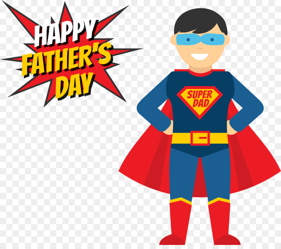 Fathers Day Superhero Illustration - My superman daddy 