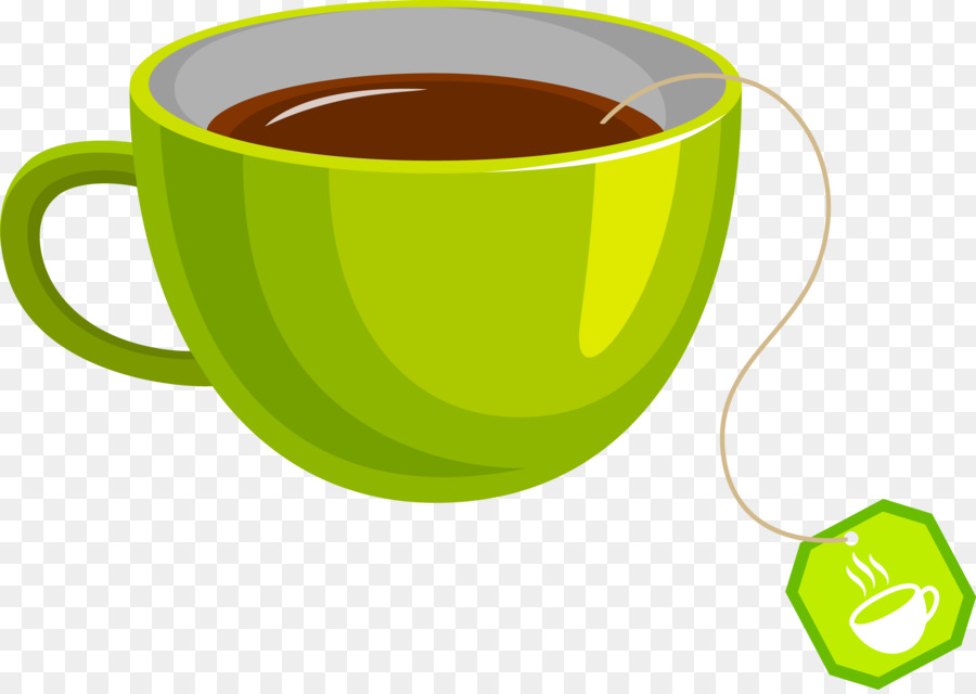 Download Green tea Coffee cup Teacup - Vector green cup 3793*2680 ...