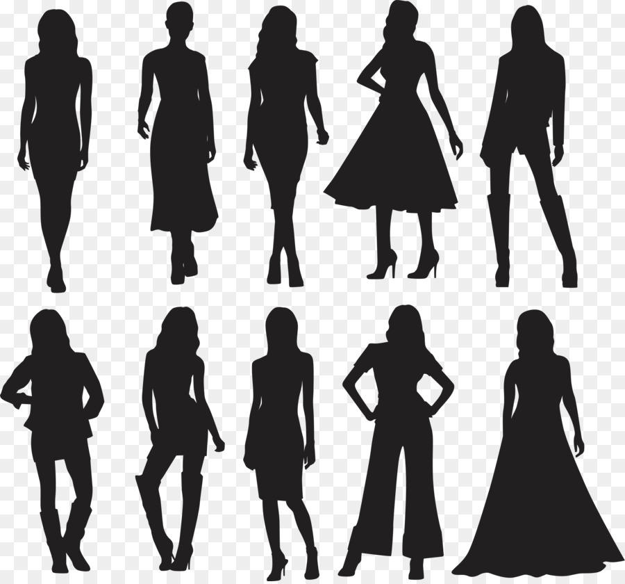 Download Silhouette Model Fashion - Fashion silhouette png download - 4347*4039 - Free Transparent ...