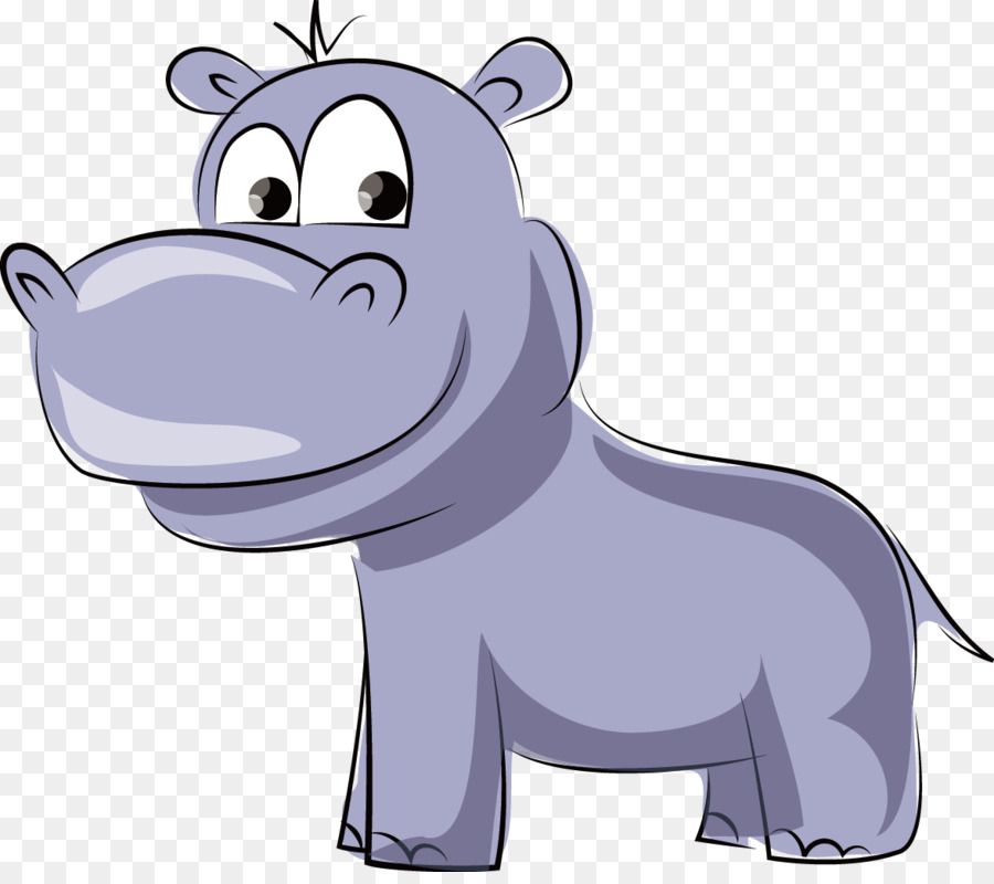 Dog Hippopotamus Cartoon - Hippo vector png download - 1176*1031 - Free