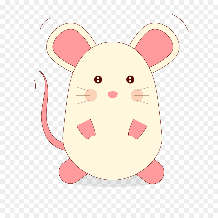 Mouse Kartun Lucu Kartun Vektor Unduh Pink Tikus Kelinci Saja