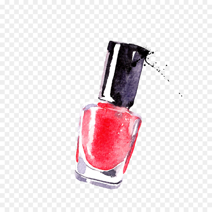 Nail polish Cosmetics Watercolor painting - Drawing Nail Polish png