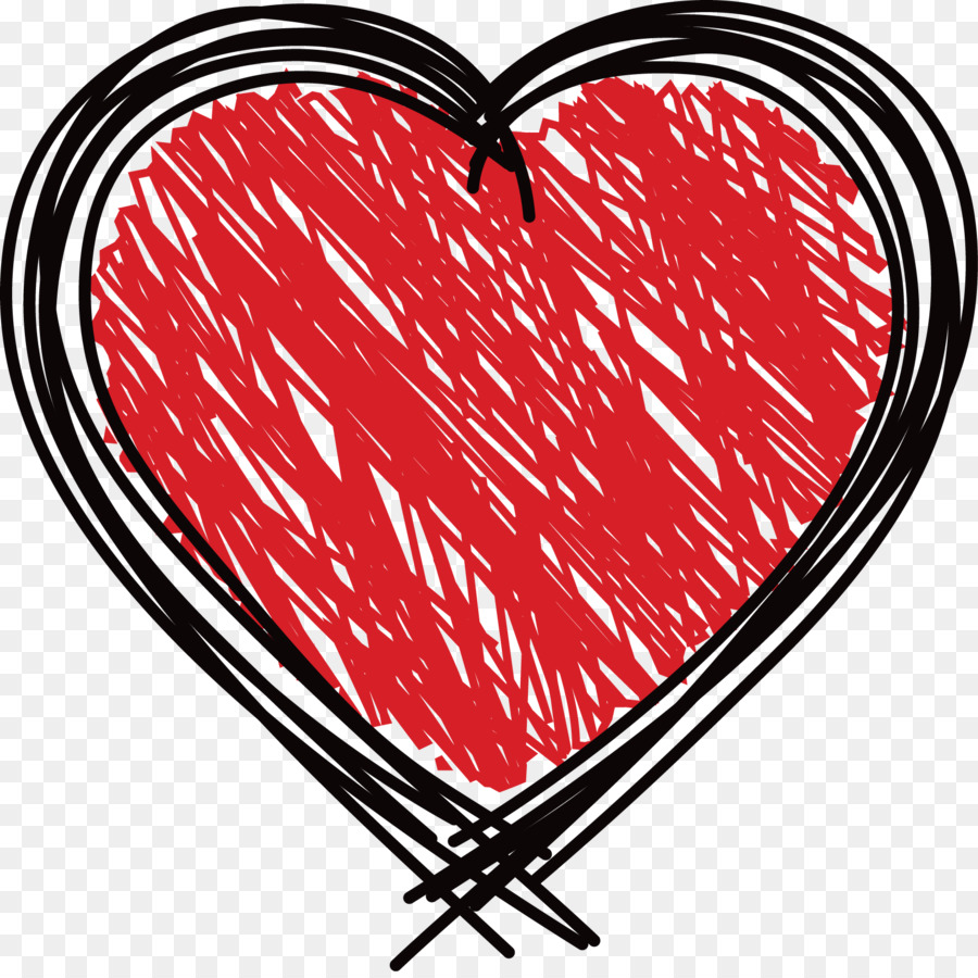 Heart Doodle Drawing Clip Art Graffiti Painted Heart Shaped Vector