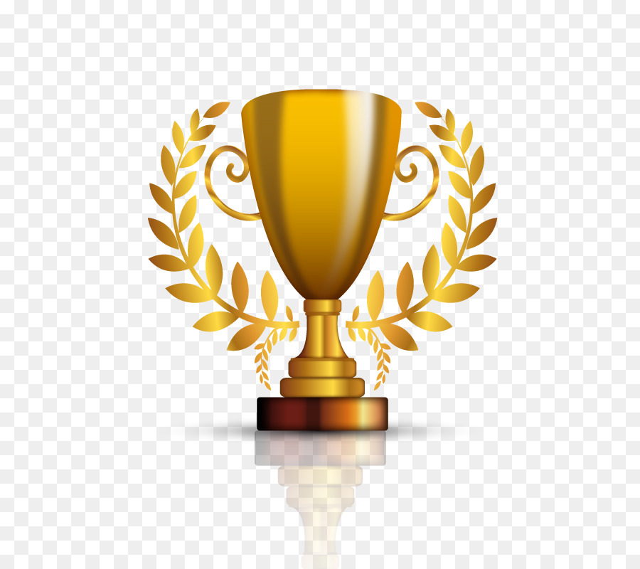 Trophy Gold medal Award Prize - Vector golden trophy png download - 800