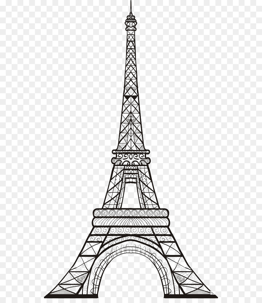 Menara Eiffel Sketsa Gambar Menara Menara Eiffel Unduh Simetri