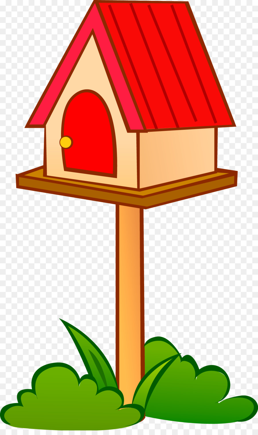 Kartun Ilustrasi Rumah Burung Unduh Rumput Sudut Daerah Rumah