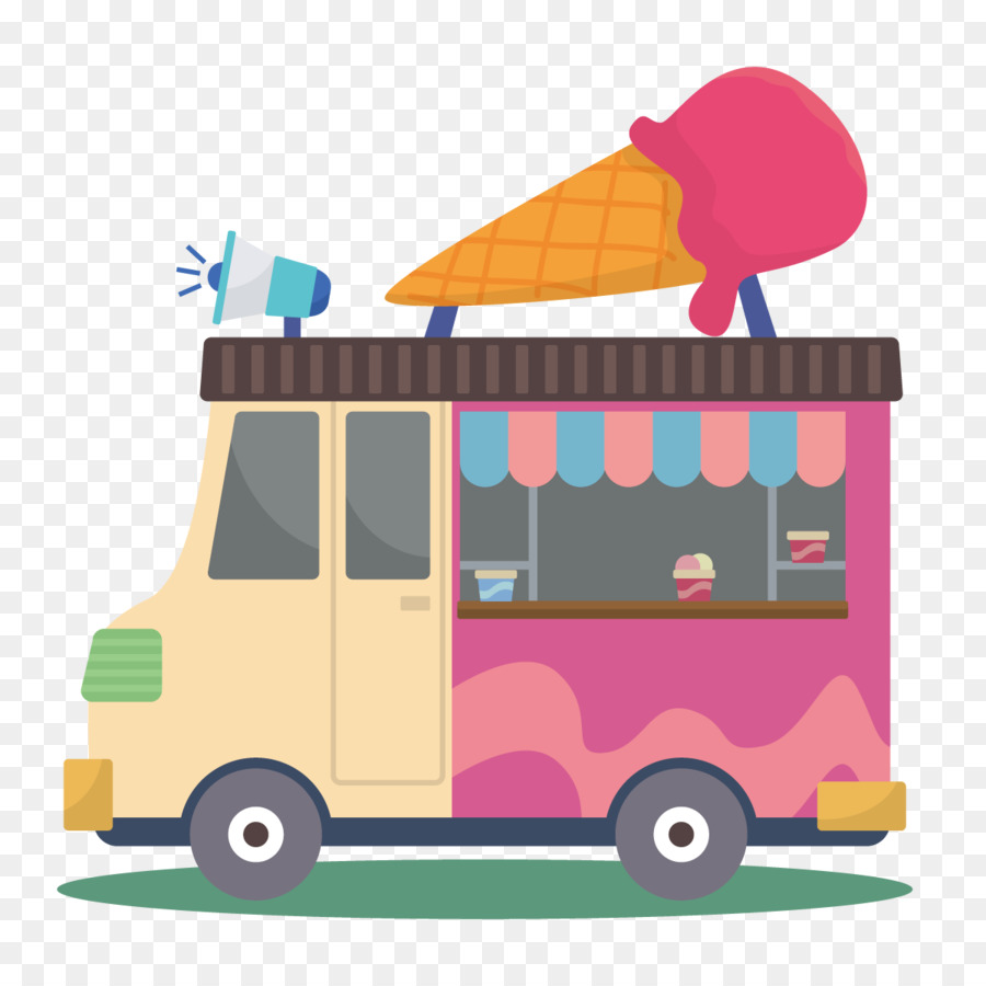 Ice cream van Car - Vector ice cream truck png download - 1200*1200