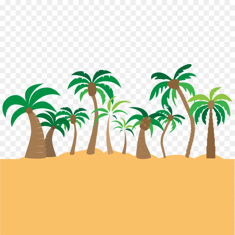 Coconut Beach Arecaceae Ilustrasi Pantai Pohon Kelapa Ilustrasi