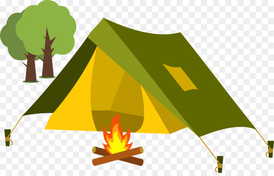 Set up a tent to make a fire png download - 2121*1343 - Free