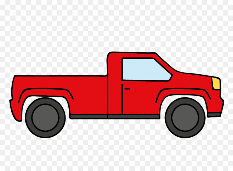 Car Pickup truck Van - Creative cartoon red truck png download - 1102