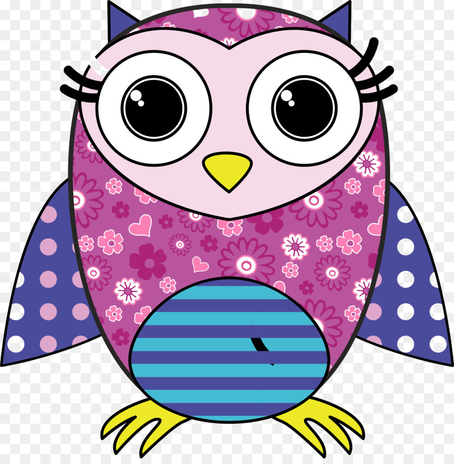 Gambar Kartun Owl Pink