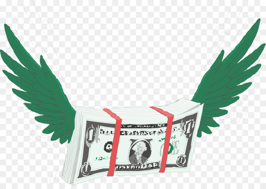 Flight Money Airplane Wing Vector Money With Wings Png Download - flight money airplane logo brand png
