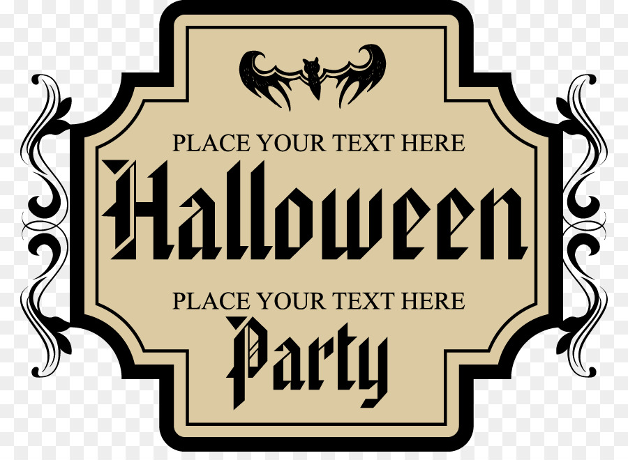 Download Halloween Clip art - Vintage Halloween label vector png ...