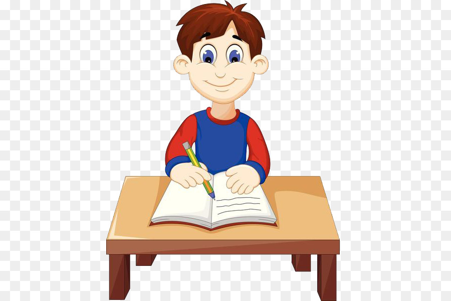 Writing Cartoon Drawing Illustration - A boy sitting in a seat