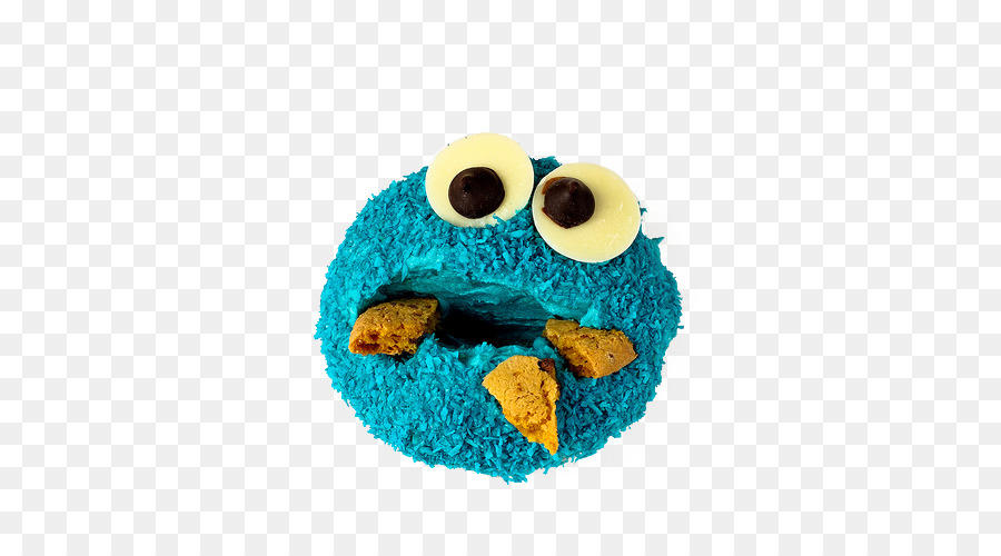 Cookie Monster Elmo Cupcake Cream Milk Big Eyes Big Mouth Cake Png