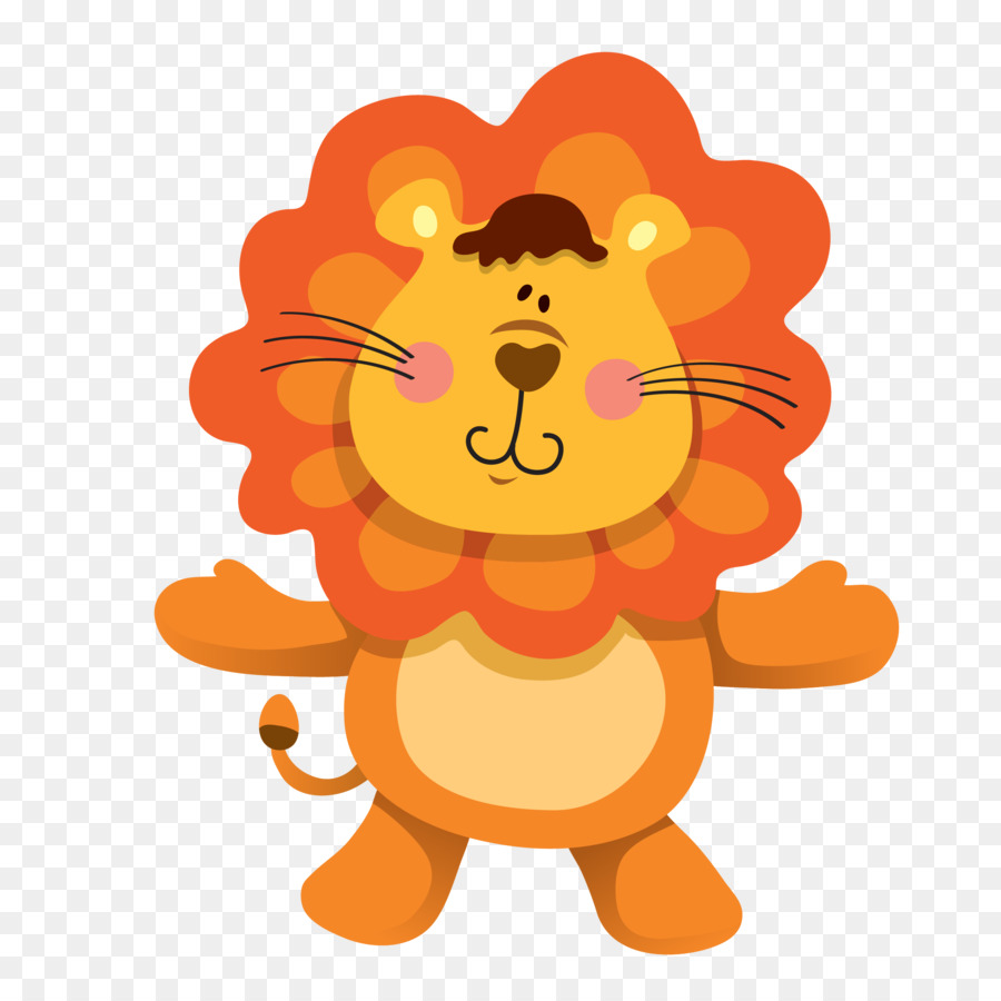 Kartun Gambar Hewan Ilustrasi Singa Unduh Bunga Seni Kucing