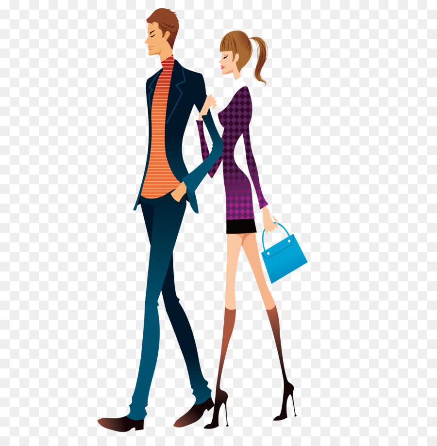 Euclidean vector couple Royalty-free Illustration - Shopping couple png ...