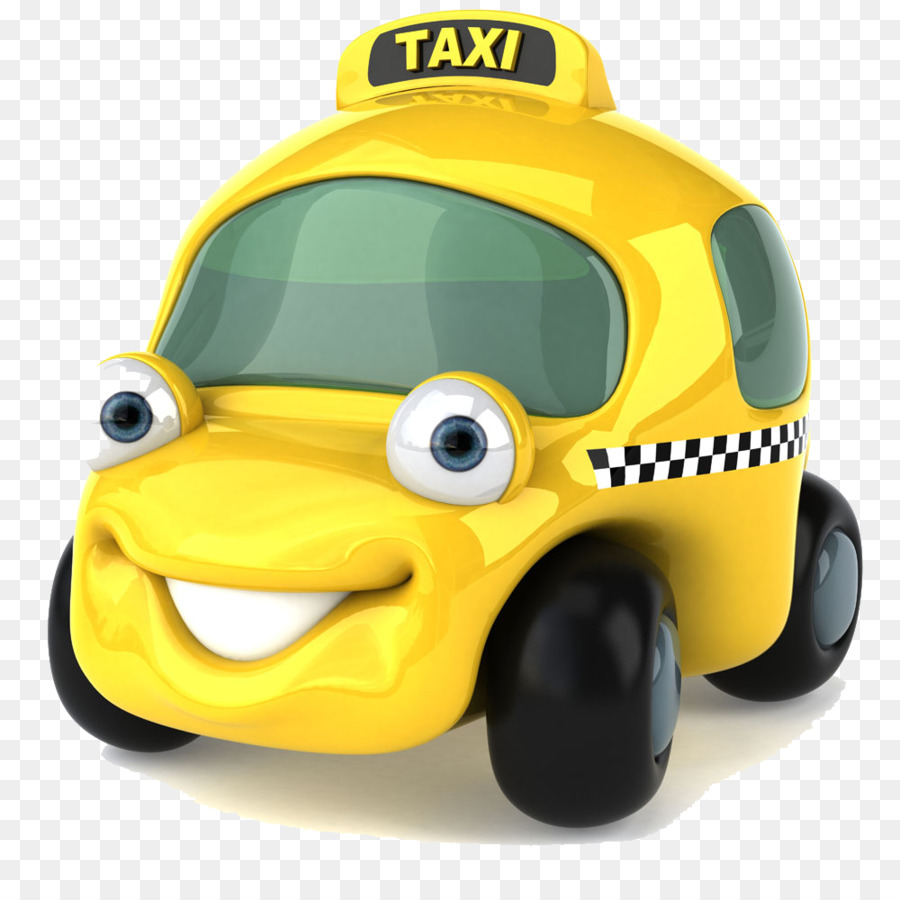 Taksi Yellow Cab Fotografi Saham Clip Art 3d Kuning Lucu Taksi