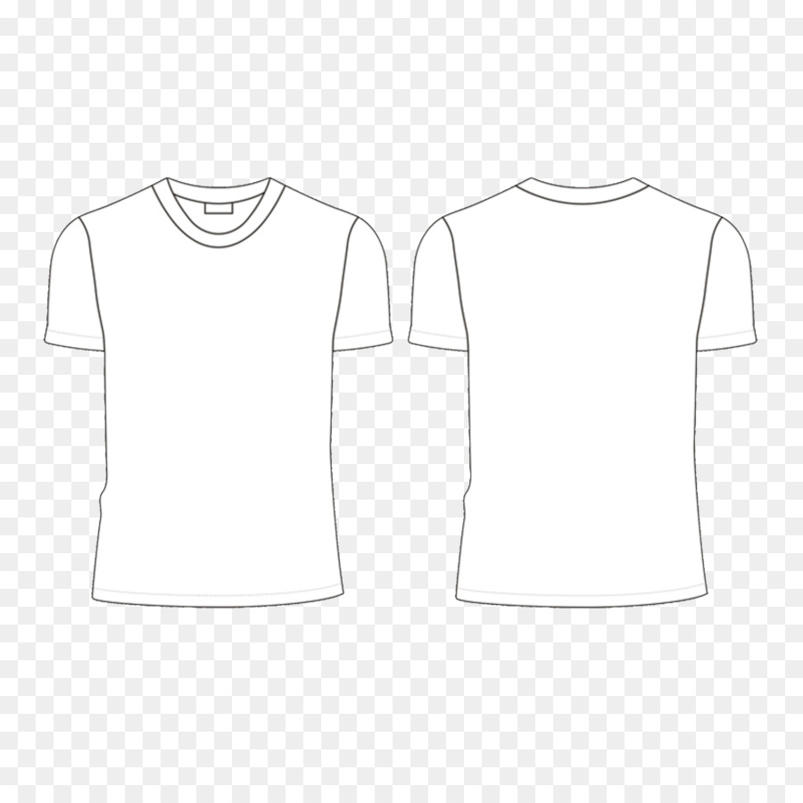 T-shirt White Collar Neck - White t-shirt vector material png download