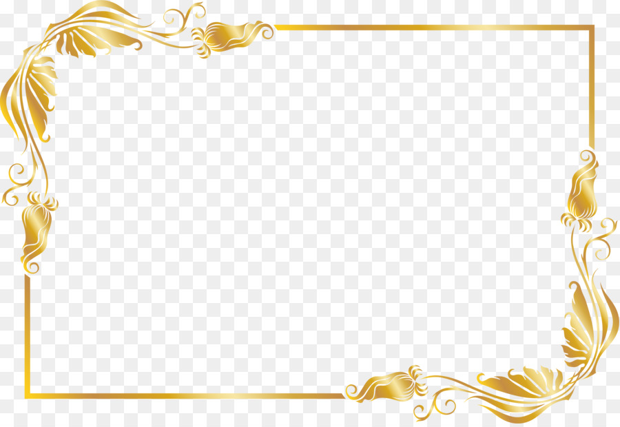 Download LINE - Golden lines of flowers png download - 3001*2052 - Free