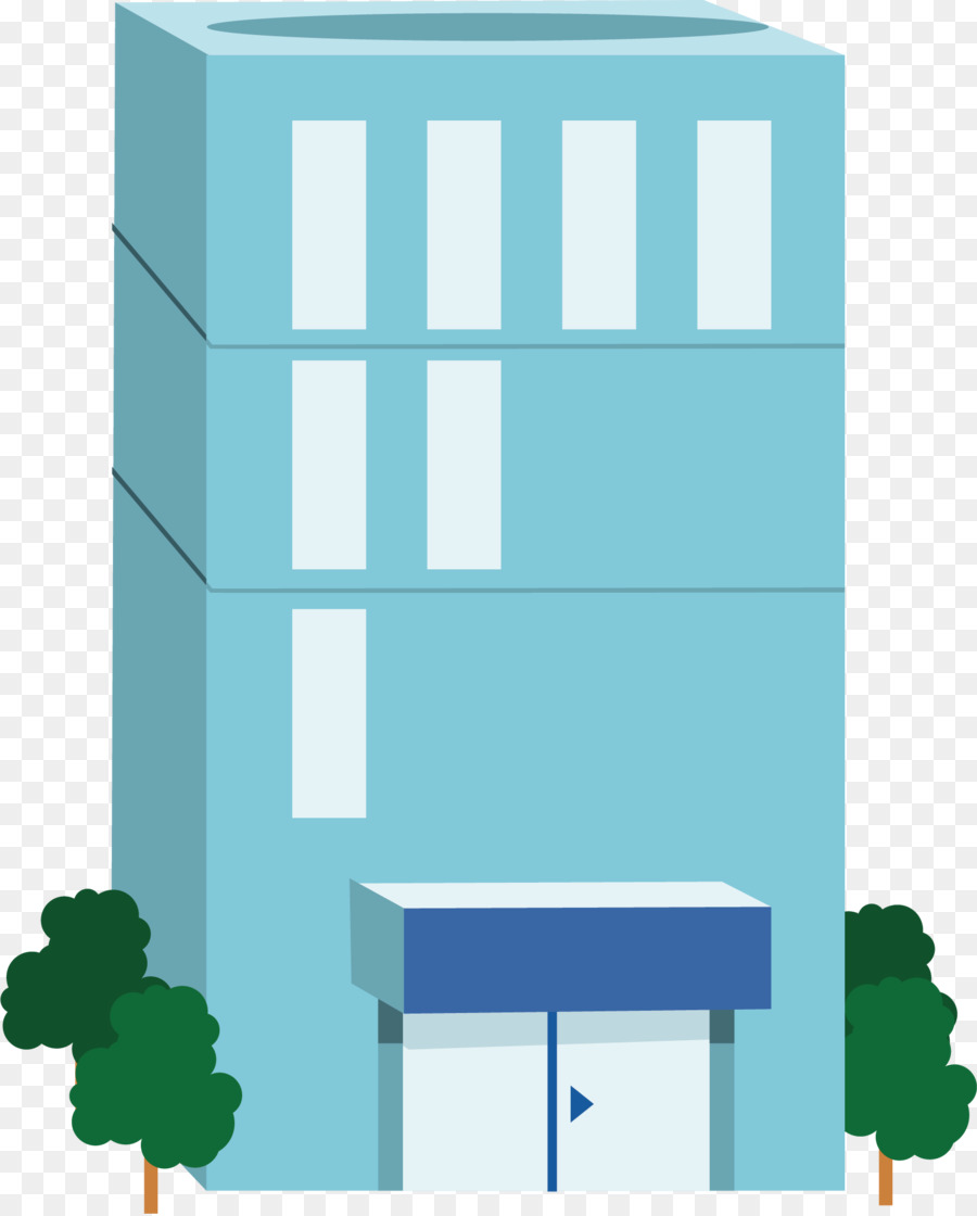 Bank Ilustrasi Biru Gedung Tinggi Png Unduh 16782085