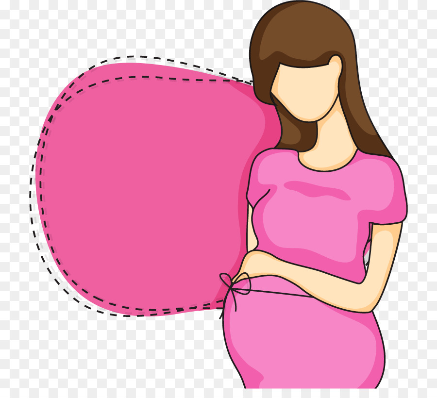 Pregnancy Woman Illustration - Cartoon pregnant women vector material