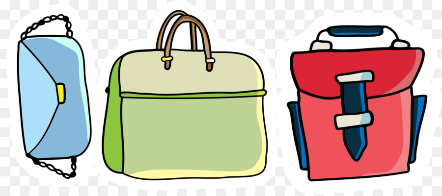 Handbag Drawing Animation - Cartoon bag png download - 2269*1000 - Free