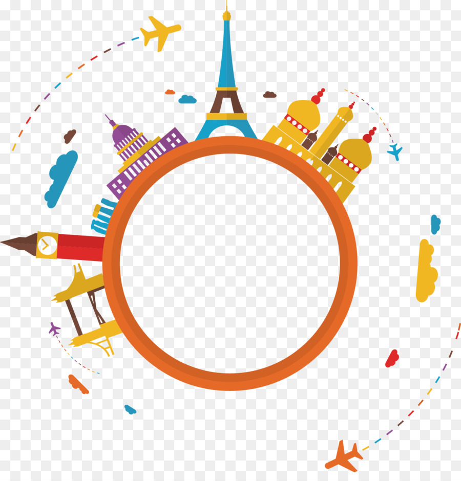 Download World Travel Clip art - Round vector elements aircraft PNG ...