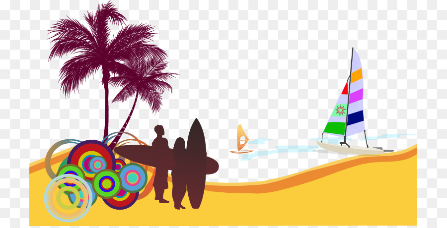 Wedding Invitation Beach Party Convite Surfing Cartoon Summer