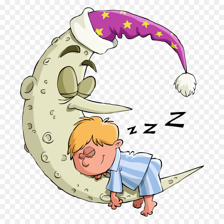 Tidur Kartun Ilustrasi Bulan Bayi Vektor Bulan Di Unduh Perilaku