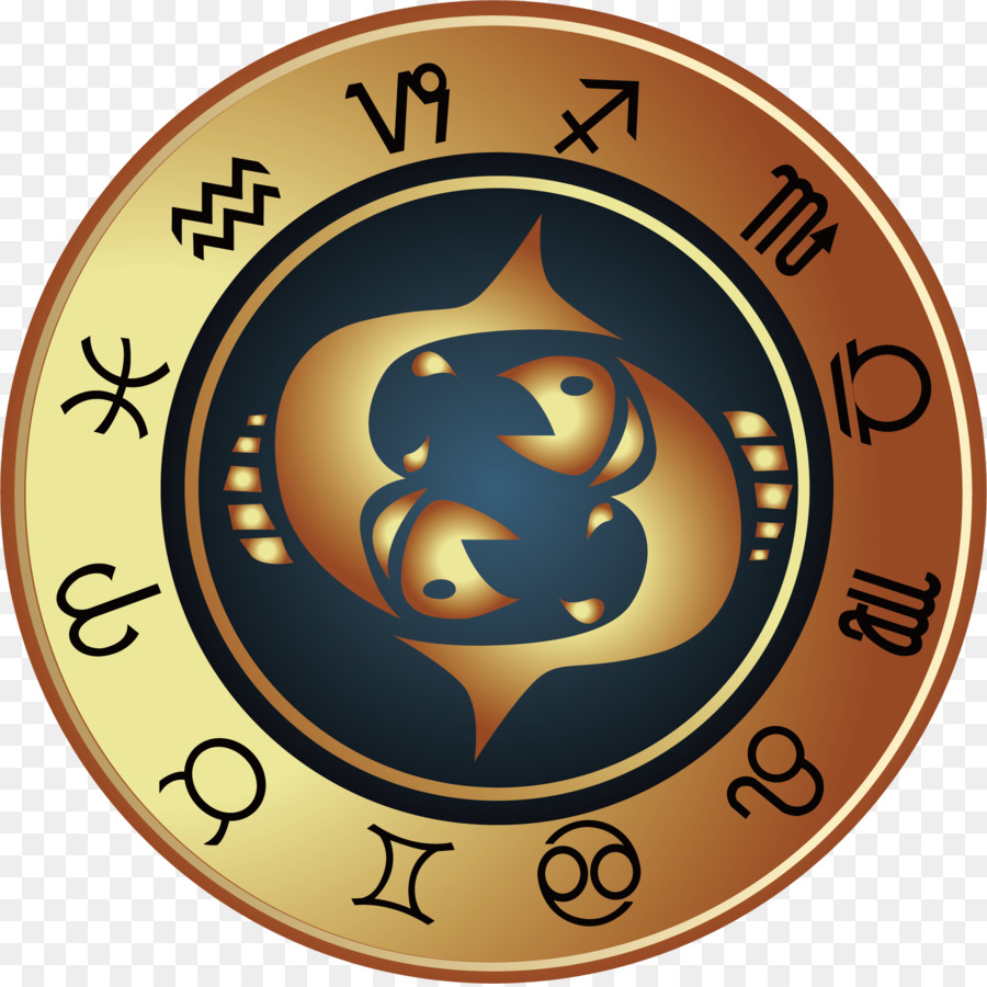 Horoskop Pisces Zodiak Astrologi Ilustrasi Logam Disk Pisces Png