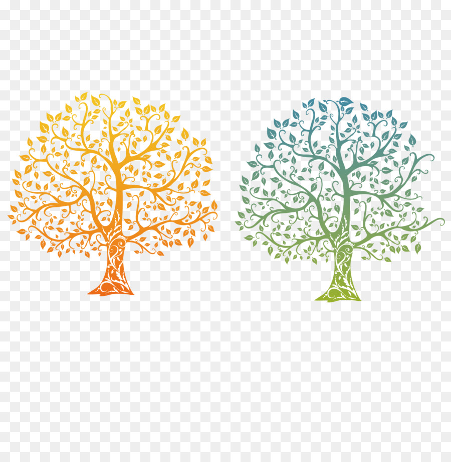 Pohon Keluarga Pohon Kehidupan Gambar Gradien Pohon Png Unduh