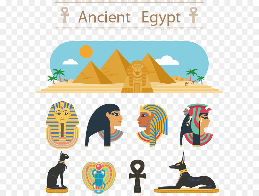 Egyptian pyramids Ancient Egyptian deities - Egypt cartoon elements png