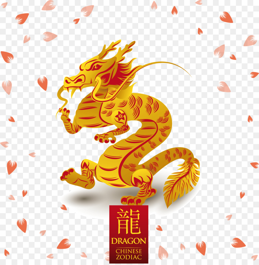 Chinese Zodiac Ilustrasi Naga Zodiak Unduh Seni Teks Desain