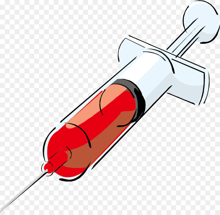 Hypodermic needle Blood Syringe Injection Clip art - Creative cartoon