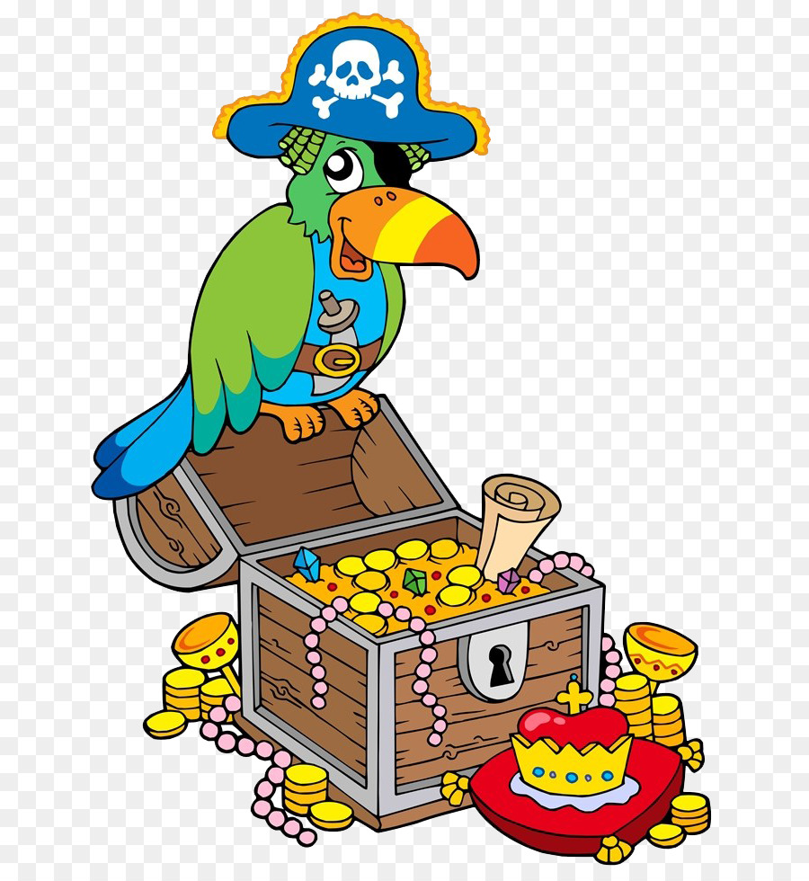  Buried  treasure Royalty free Clip art  The parrot stood 