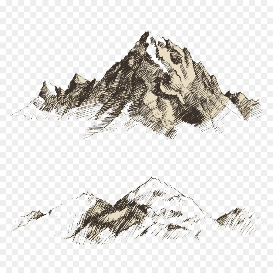Drawing Mountain  Sketch Mountain  scenery png download 