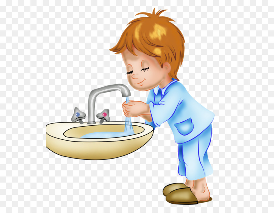 Child Boy Drawing Hygiene - Cartoon boy washing hands 600*690