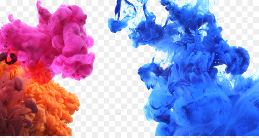 Color Acrylic paint Ink - Water blooming color ink png download - 7616