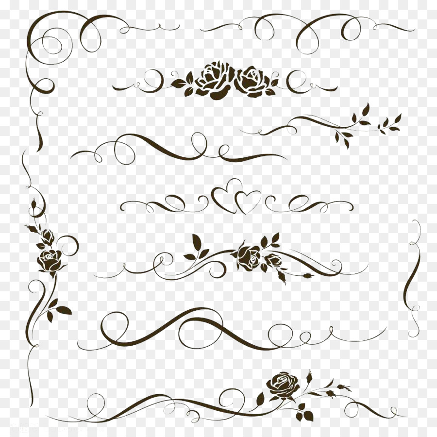 Ornamen Dekoratif Seni Kaligrafi Ilustrasi Kreatif Baris Unduh