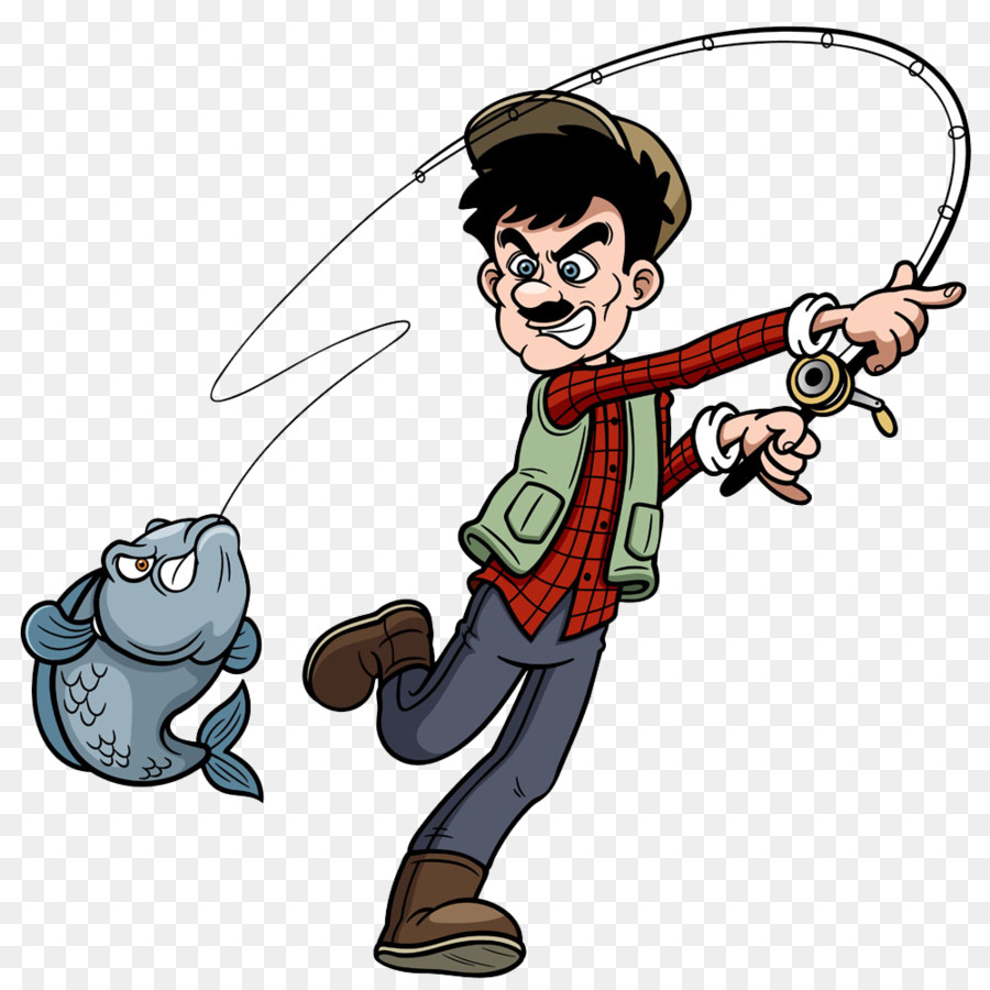 Memancing Kartun Royalty Free Clip Art Memancing Pria Paruh Baya